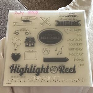 Close To My Heart Highlight Reel Clear Stamp Set - Cream